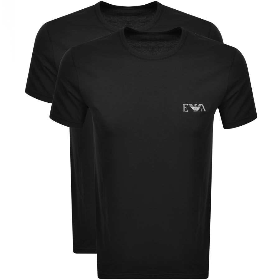 Alternative Image for ProductEmporio Armani Lounge 2 Pack T Shirts Black1